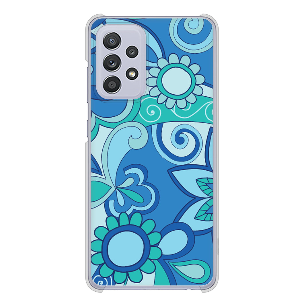 Galaxy A52 5G SC-53B 高画質仕上げ 背面印刷 ハードケース 【409 ブルーミックス】