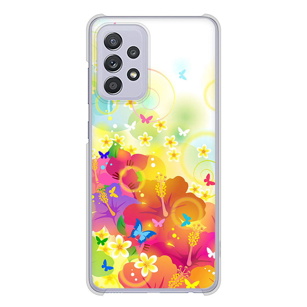 Galaxy A52 5G SC-53B 高画質仕上げ 背面印刷 ハードケース バタフライ