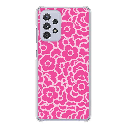 Galaxy A52 5G SC-53B 高画質仕上げ 背面印刷 ハードケース 【716 ピンクフラワー】