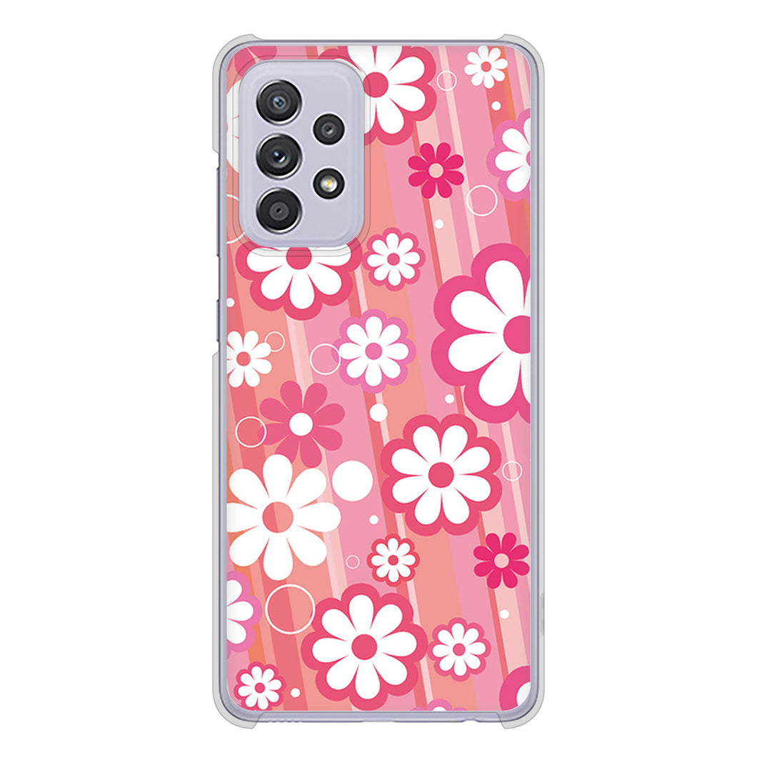Galaxy A52 5G SC-53B 高画質仕上げ 背面印刷 ハードケース 【751 マーガレット(ピンク系)】