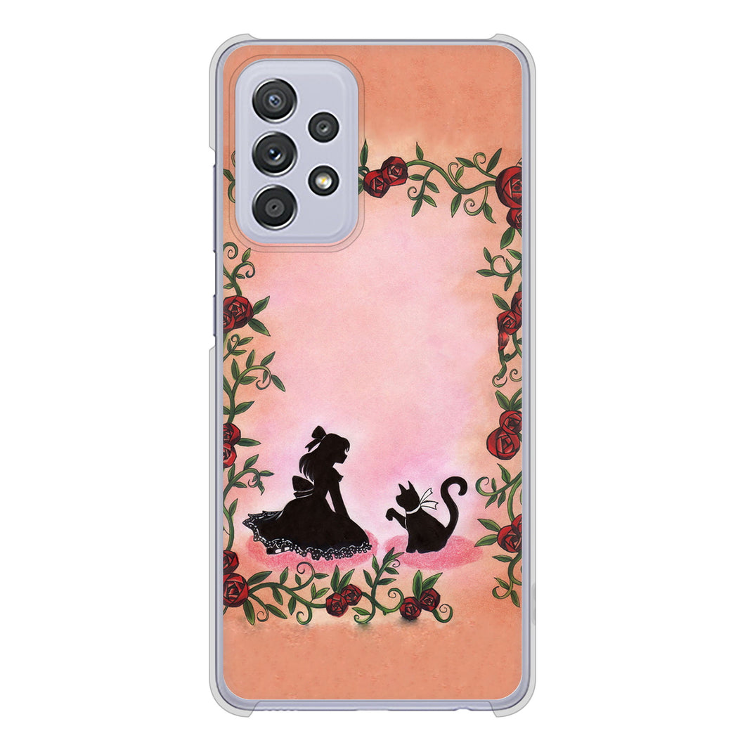 Galaxy A52 5G SC-53B 高画質仕上げ 背面印刷 ハードケース お姫様とネコ