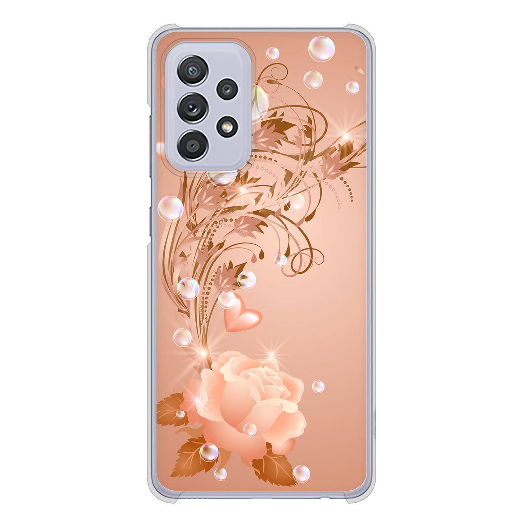Galaxy A52 5G SC-53B 高画質仕上げ 背面印刷 ハードケース ロマンチックなバラ