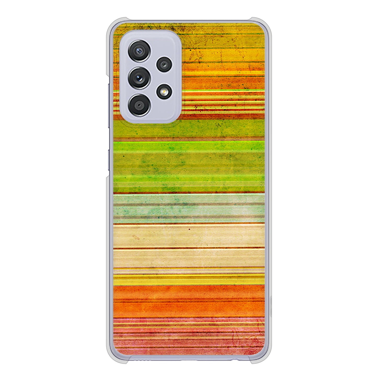 Galaxy A52 5G SC-53B 高画質仕上げ 背面印刷 ハードケース 【1324 ビンテージボーダー(色彩)】