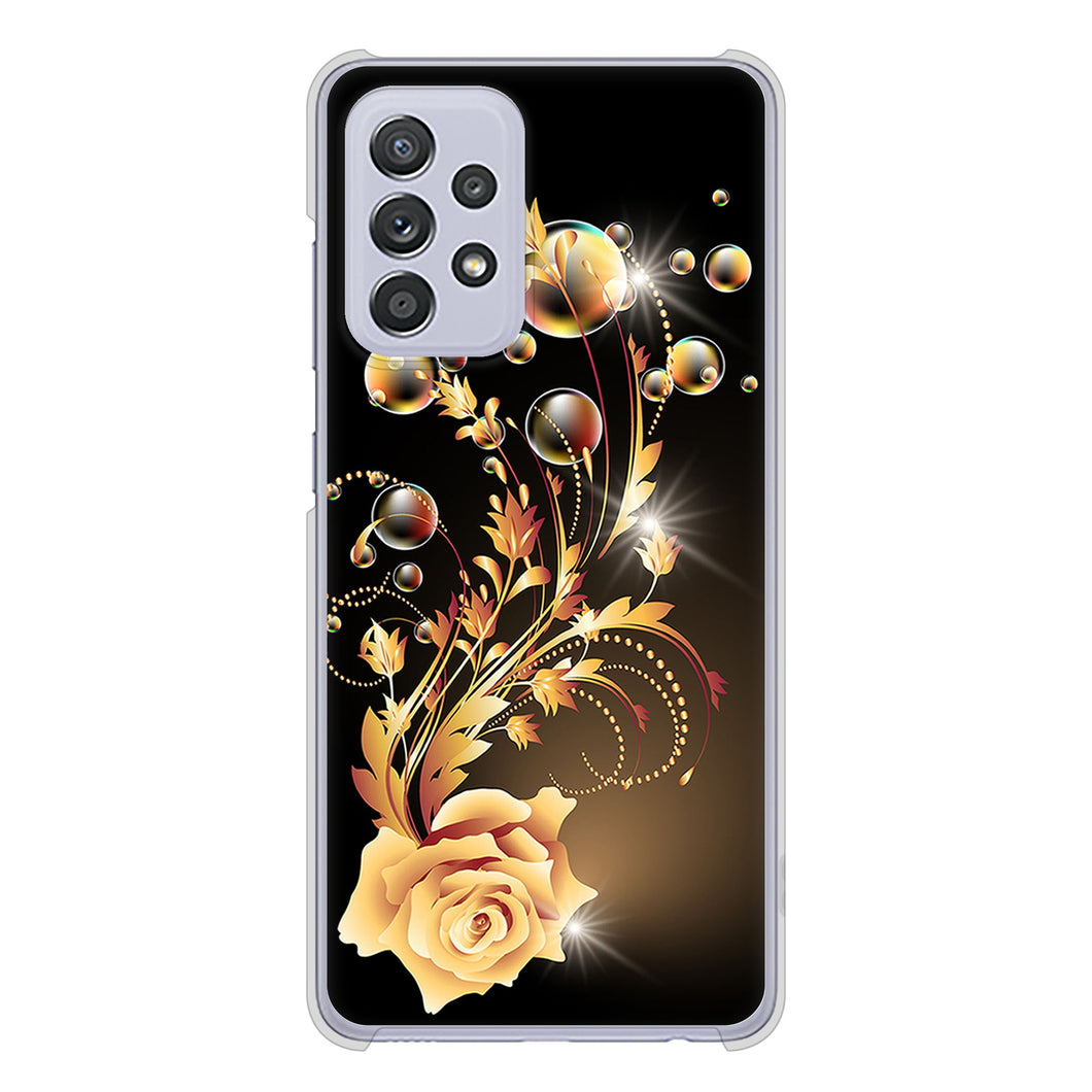 Galaxy A52 5G SC-53B 高画質仕上げ 背面印刷 ハードケース ロマンチックなバラ