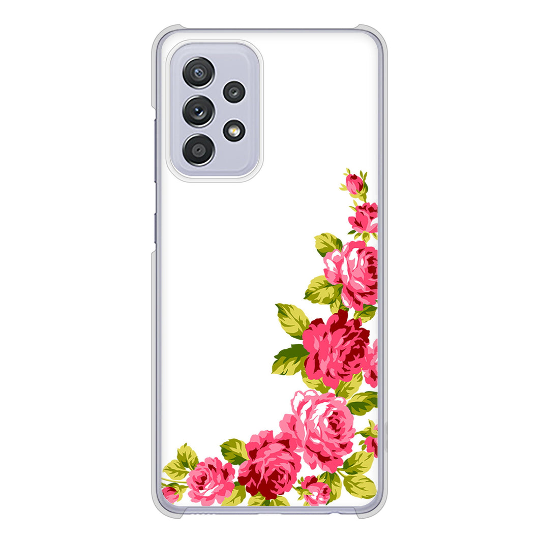 Galaxy A52 5G SC-53B 高画質仕上げ 背面印刷 ハードケース ロマンチックなバラ