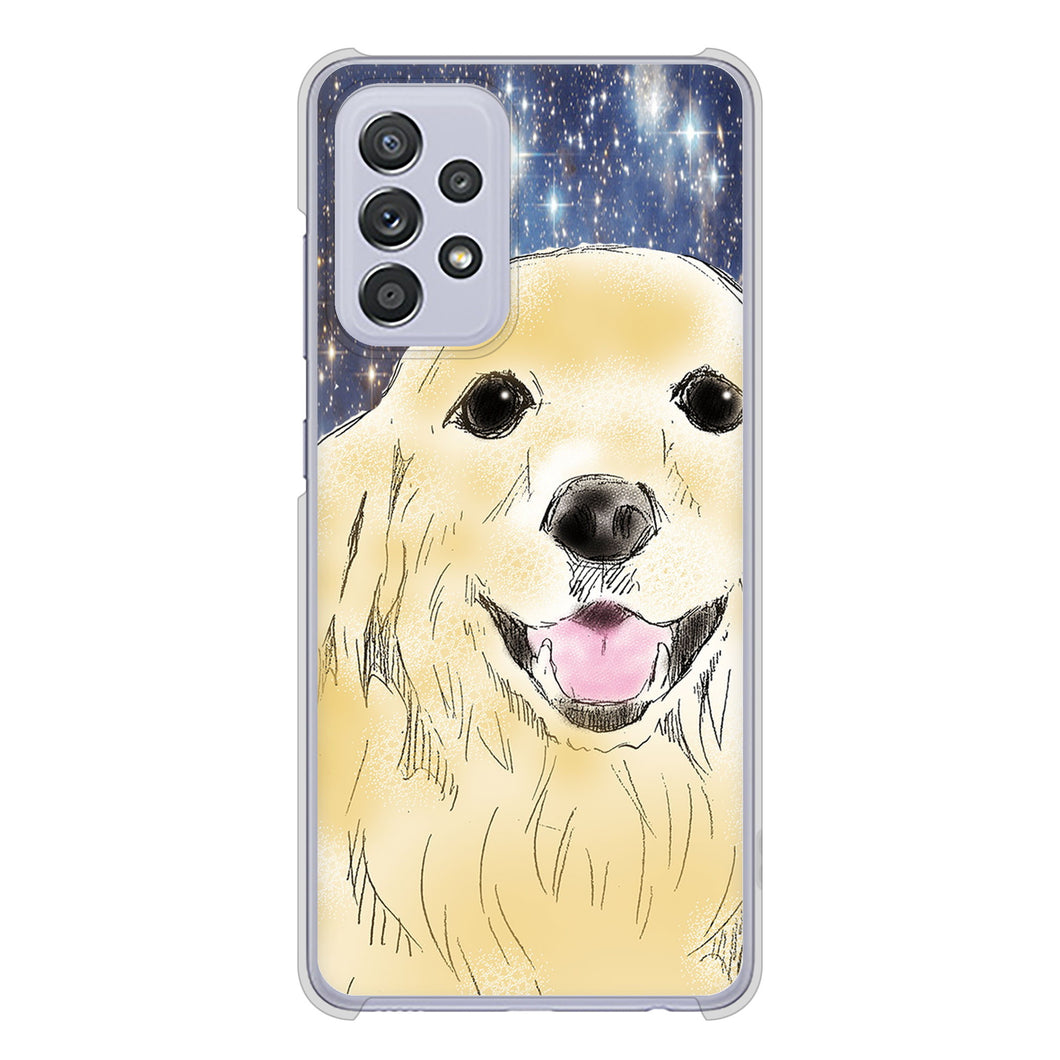 Galaxy A52 5G SC-53B 高画質仕上げ 背面印刷 ハードケース ゴールデンレトリバー