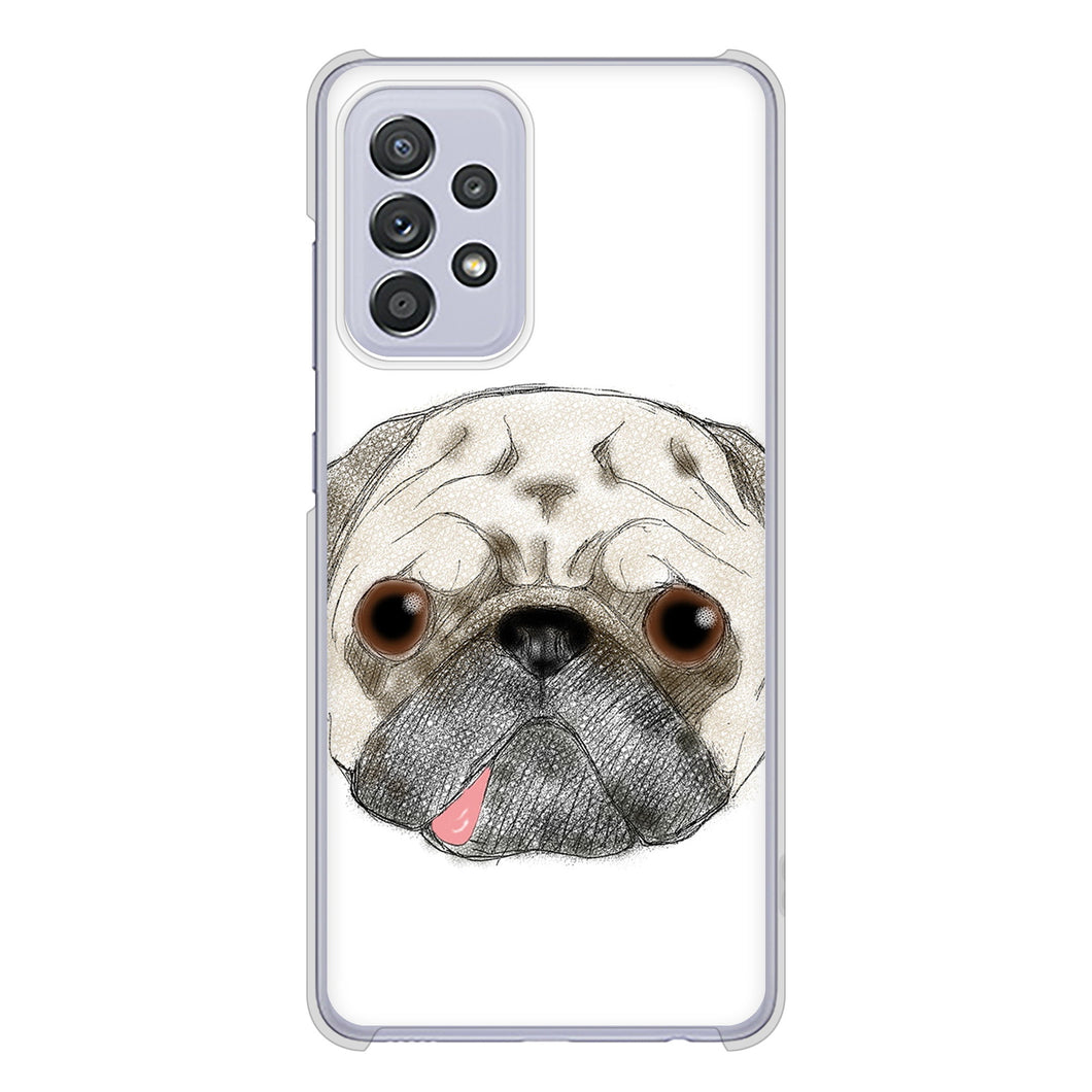 Galaxy A52 5G SC-53B 高画質仕上げ 背面印刷 ハードケース パグ