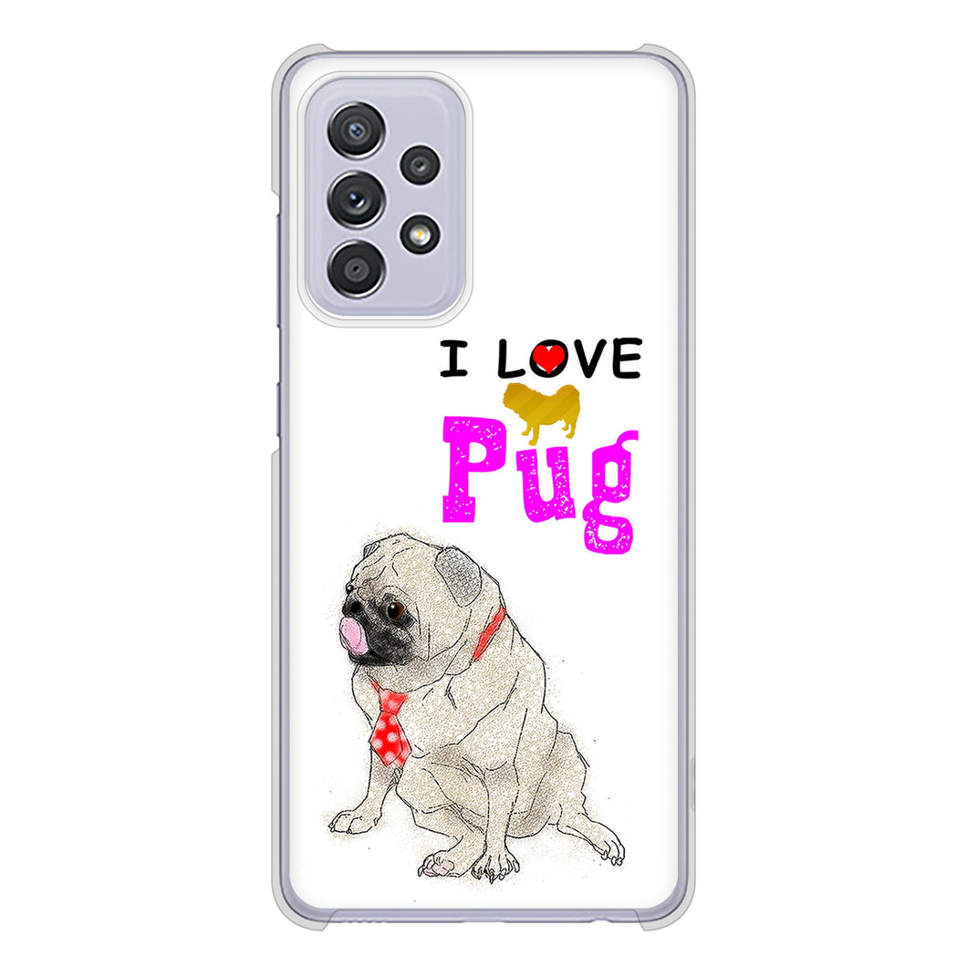 Galaxy A52 5G SC-53B 高画質仕上げ 背面印刷 ハードケース パグ