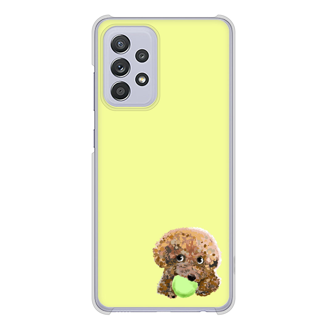 Galaxy A52 5G SC-53B 高画質仕上げ 背面印刷 ハードケース トイプードル&ボール