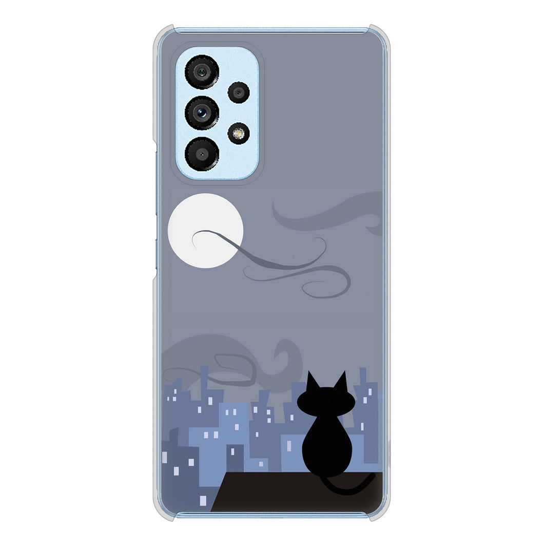 Galaxy A53 5G SC-53C docomo 高画質仕上げ 背面印刷 ハードケース 夜とネコ