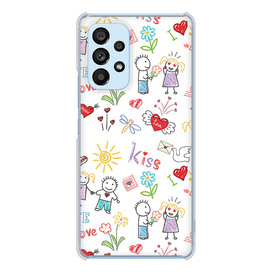Galaxy A53 5G SC-53C docomo 高画質仕上げ 背面印刷 ハードケース カップル&ファミリー