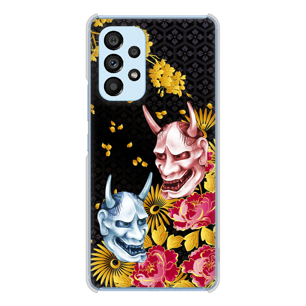 Galaxy A53 5G SC-53C docomo 高画質仕上げ 背面印刷 ハードケース 【1024 般若と牡丹2】