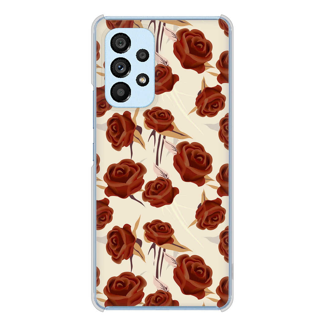 Galaxy A53 5G SC-53C docomo 高画質仕上げ 背面印刷 ハードケース 【1157 クラシックローズ】