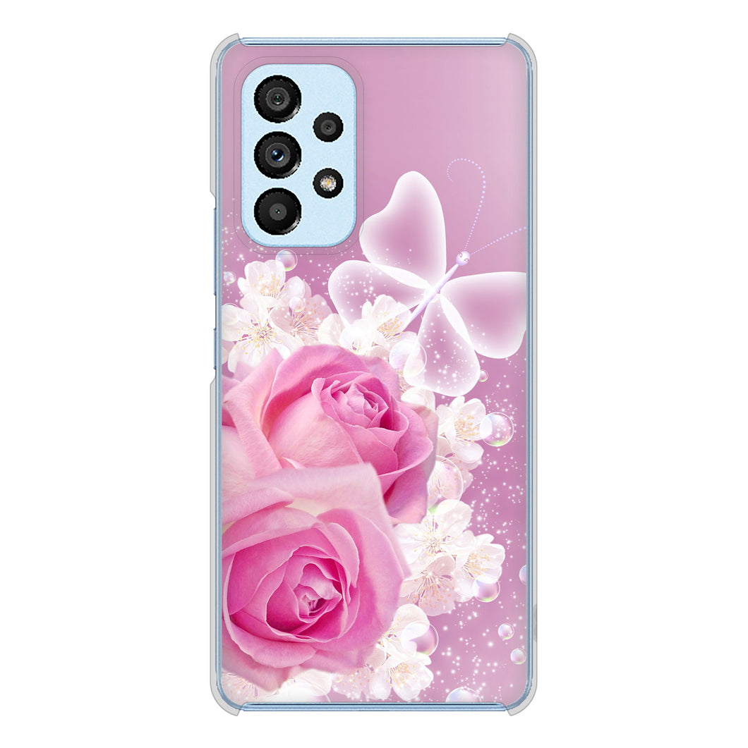 Galaxy A53 5G SC-53C docomo 高画質仕上げ 背面印刷 ハードケース ロマンチックなバラ