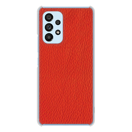 Galaxy A53 5G SC-53C docomo 高画質仕上げ 背面印刷 ハードケース 【EK852 レザー風レッド】