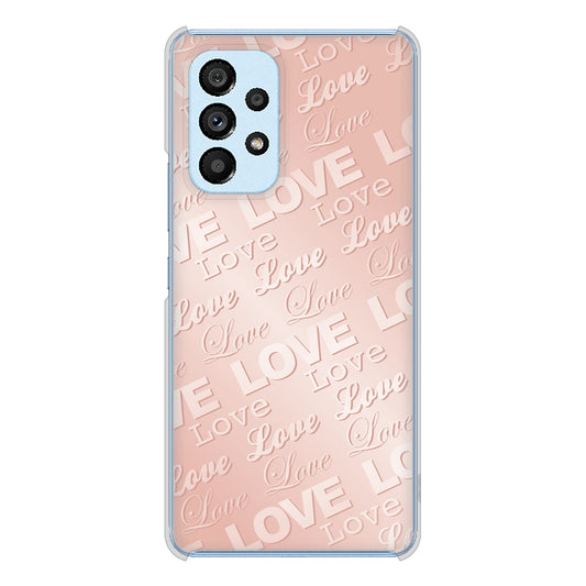 Galaxy A53 5G SC-53C docomo エンボス風LOVEリンク ハードケース 背面印刷