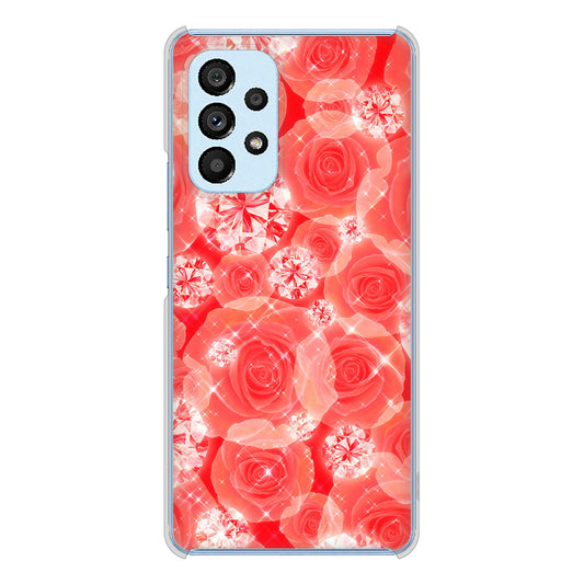 Galaxy A53 5G SC-53C docomo 高画質仕上げ 背面印刷 ハードケース 【VA816 ダイヤモンドとバラ】