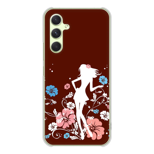 Galaxy A54 5G SC-53D docomo 高画質仕上げ 背面印刷 ハードケース 【110 ハイビスカスと少女】