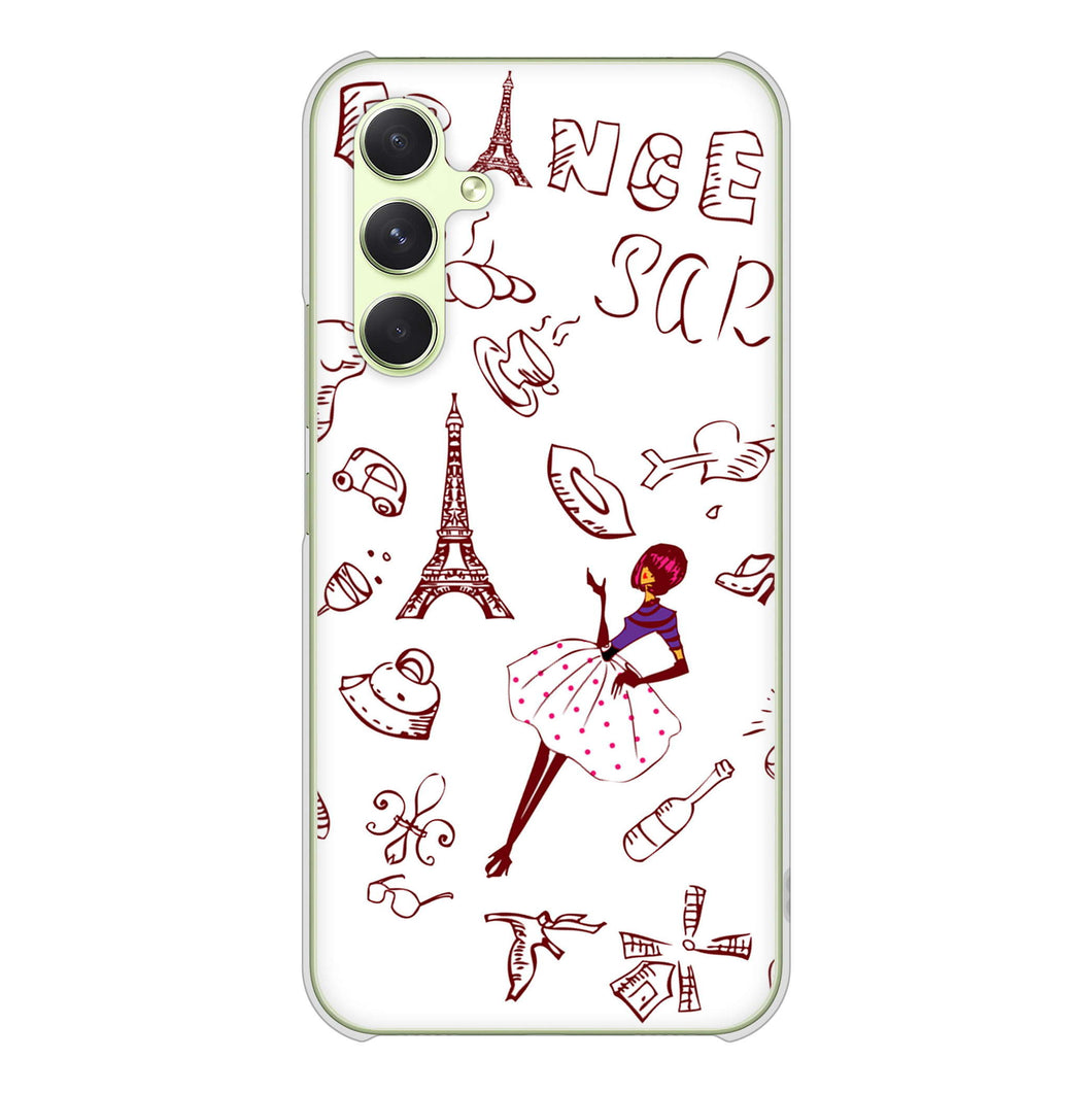 Galaxy A54 5G SC-53D docomo 高画質仕上げ 背面印刷 ハードケースLOVE フランス