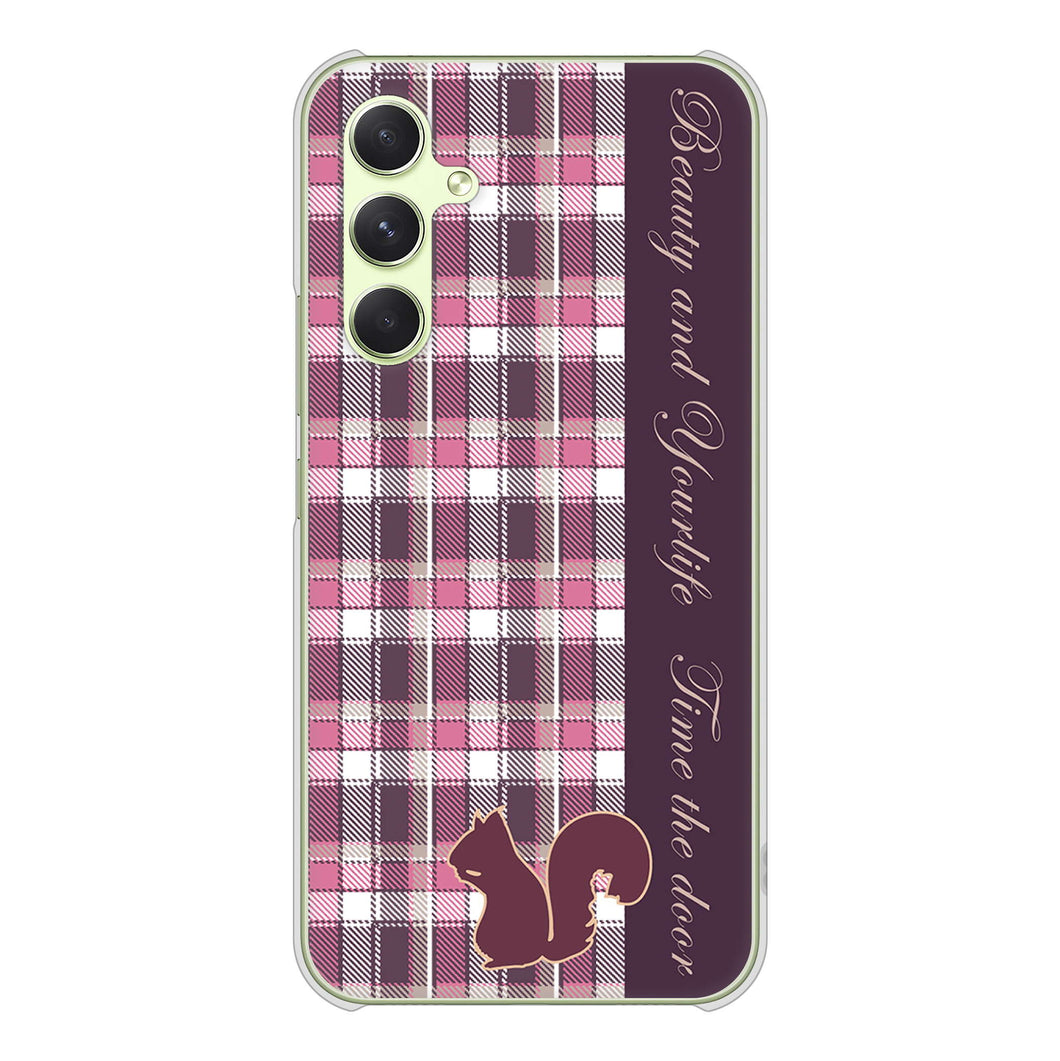 Galaxy A54 5G SC-53D docomo 高画質仕上げ 背面印刷 ハードケースピンクチェック