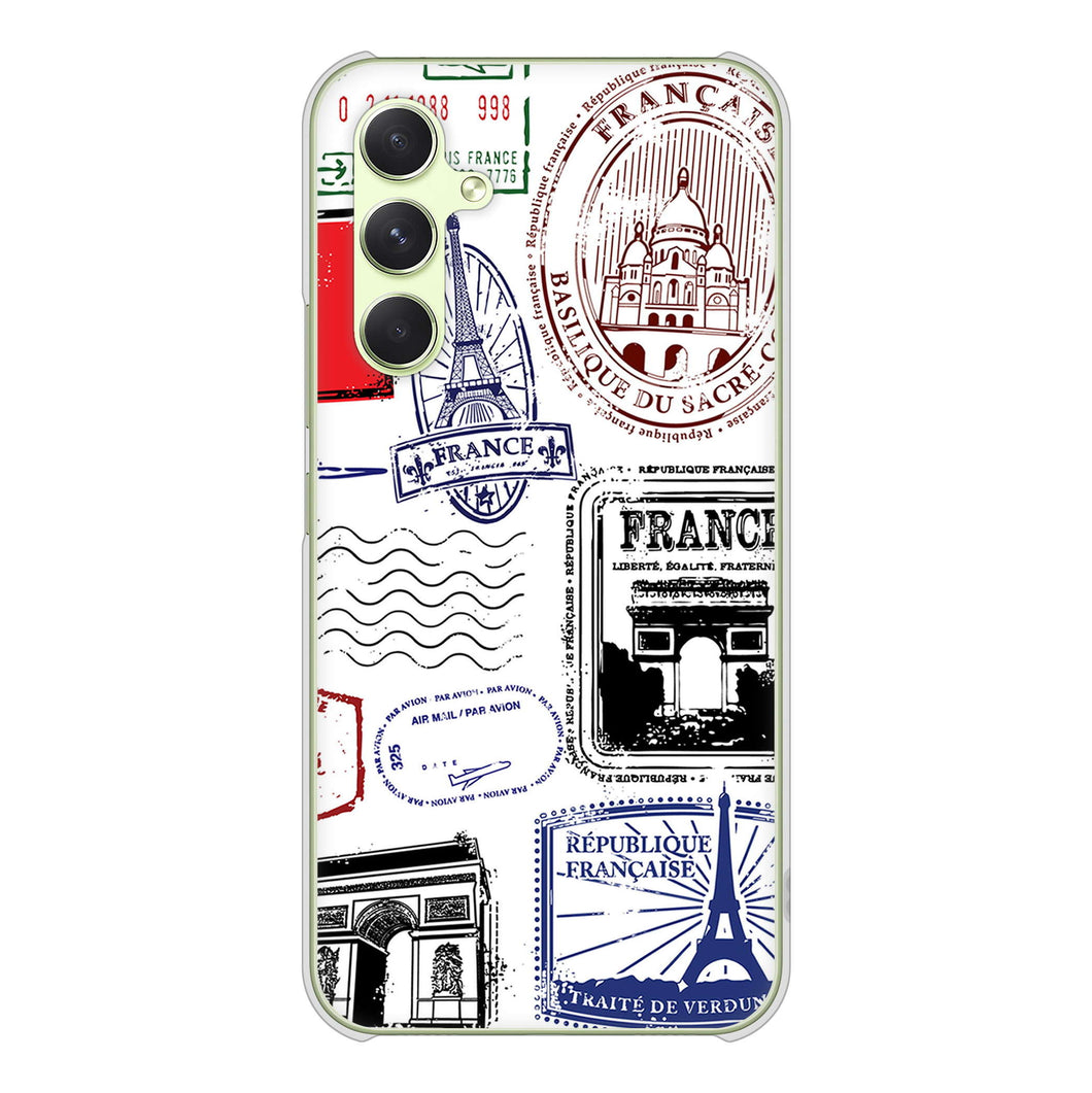 Galaxy A54 5G SC-53D docomo 高画質仕上げ 背面印刷 ハードケースLOVE フランス