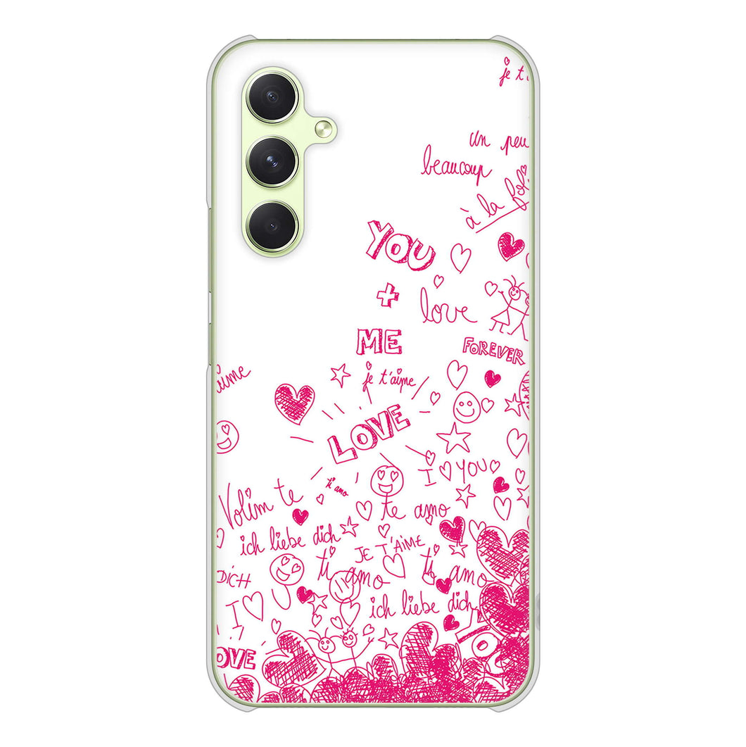 Galaxy A54 5G SC-53D docomo 高画質仕上げ 背面印刷 ハードケースプリティハート