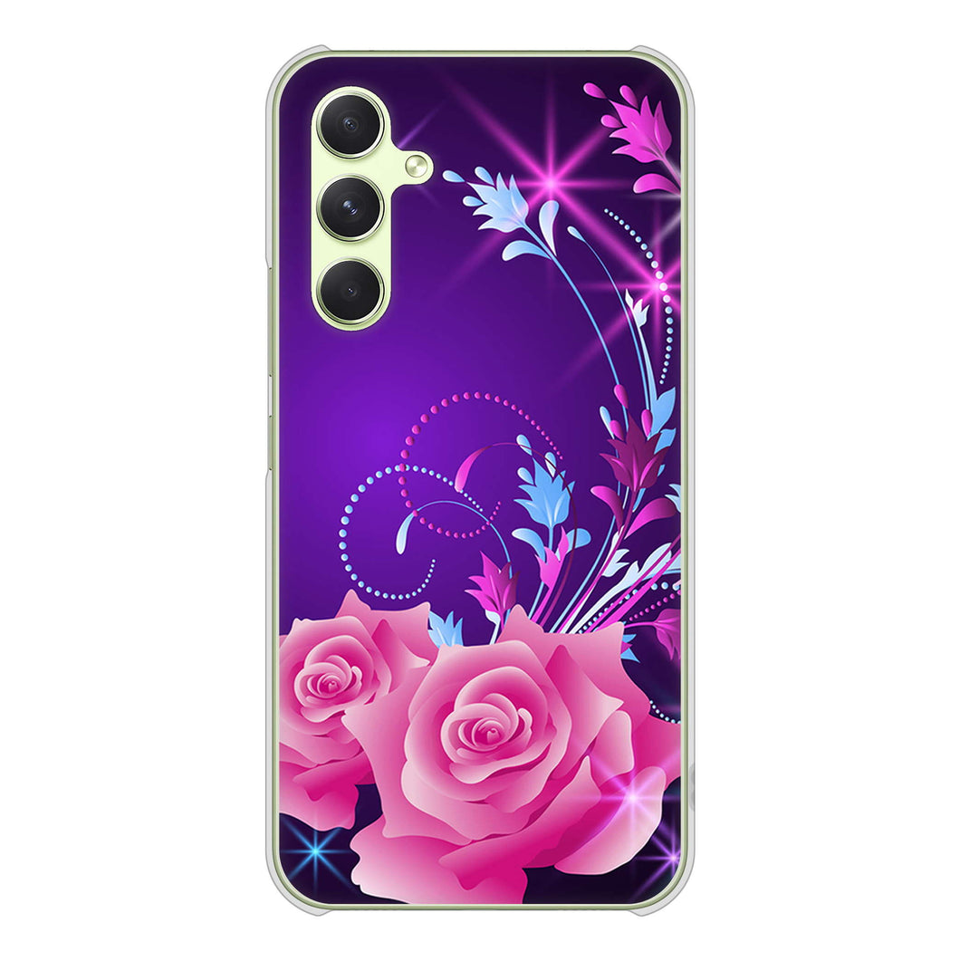 Galaxy A54 5G SC-53D docomo 高画質仕上げ 背面印刷 ハードケースロマンチックなバラ