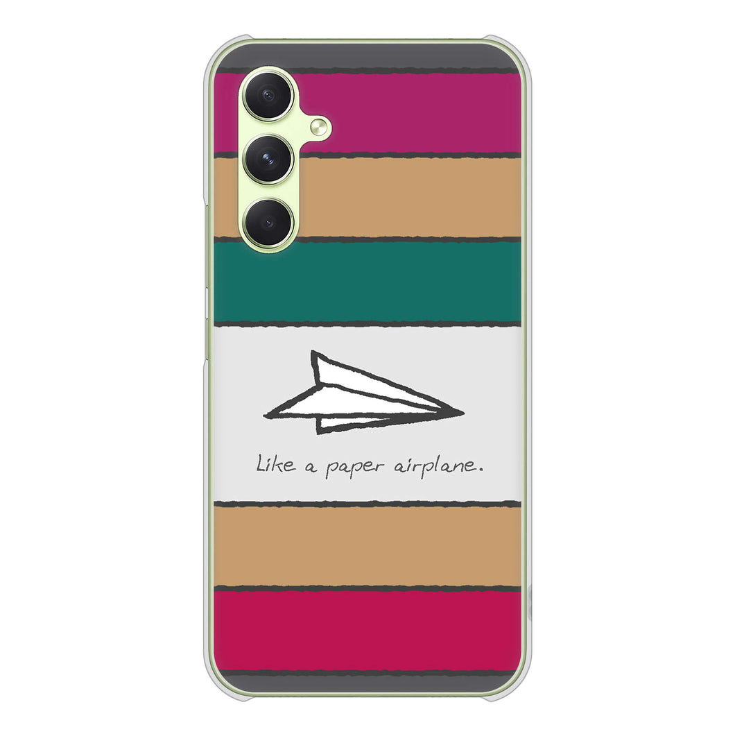 Galaxy A54 5G SC-53D docomo 高画質仕上げ 背面印刷 ハードケース 【IA809 かみひこうき】