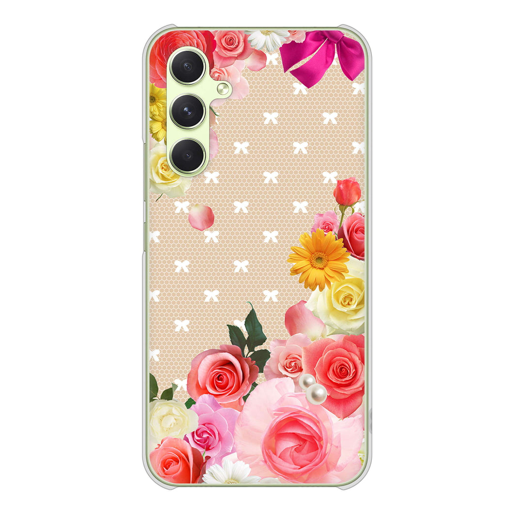 Galaxy A54 5G SC-53D docomo 高画質仕上げ 背面印刷 ハードケースロマンチックなバラ