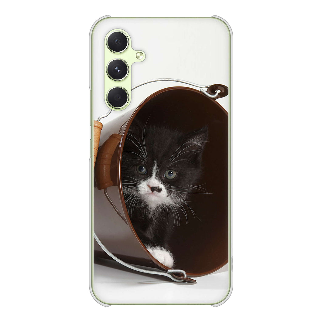 Galaxy A54 5G SC-53D docomo 高画質仕上げ 背面印刷 ハードケース 【VA800 ネコとバケツ】