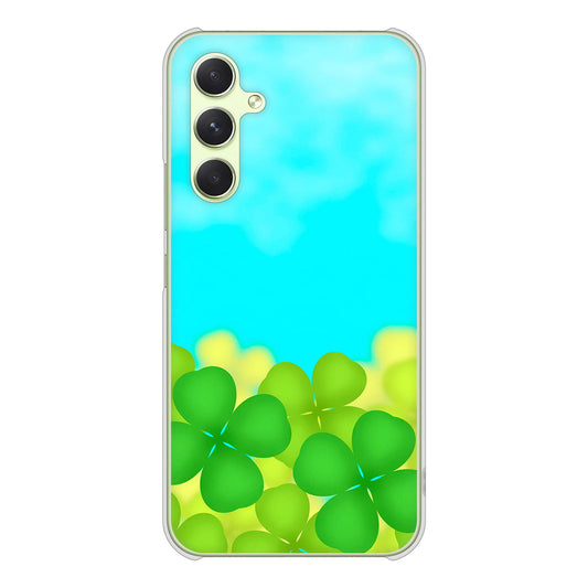 Galaxy A54 5G SC-53D docomo 高画質仕上げ 背面印刷 ハードケース 【VA820 四葉のクローバー畑】