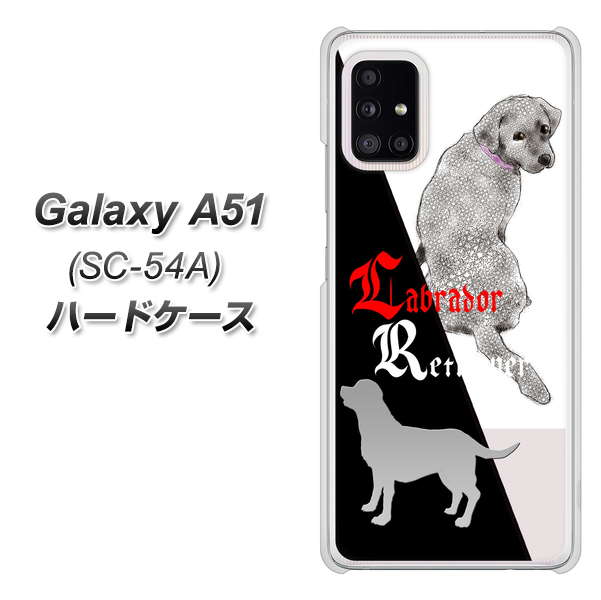 docomo ギャラクシーA51 SC-54A 高画質仕上げ 背面印刷 ハードケース【YD822 ラブラドールレトリバー03】