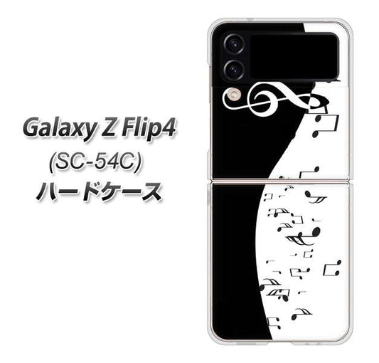 Galaxy Z Flip4 SC-54C docomo 高画質仕上げ 背面印刷 ハードケース【114 モノトーンのリズム】