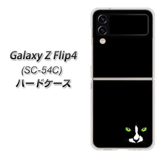 Galaxy Z Flip4 SC-54C docomo 高画質仕上げ 背面印刷 ハードケース【398 黒ネコ】