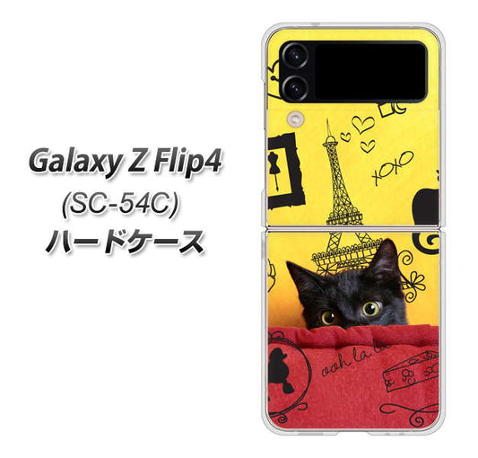 Galaxy Z Flip4 SC-54C docomo 高画質仕上げ 背面印刷 ハードケース【686 パリの子猫】