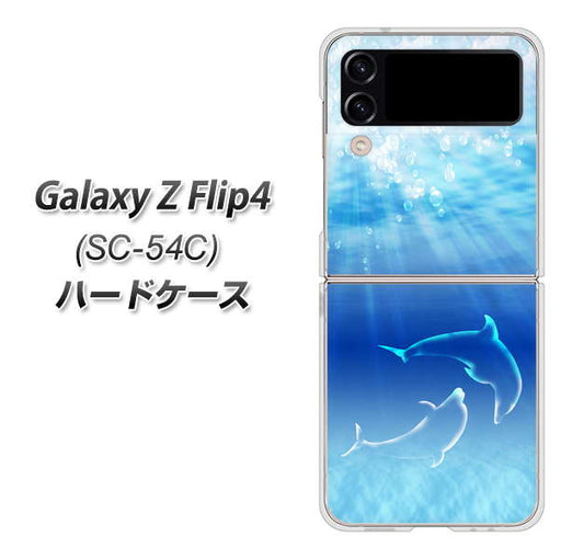 Galaxy Z Flip4 SC-54C docomo 高画質仕上げ 背面印刷 ハードケース【1048 海の守り神イルカ】