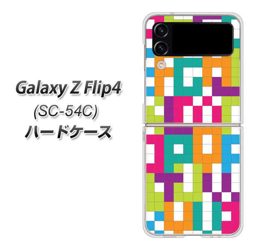 Galaxy Z Flip4 SC-54C docomo 高画質仕上げ 背面印刷 ハードケース【IB916 ブロックアルファベット】