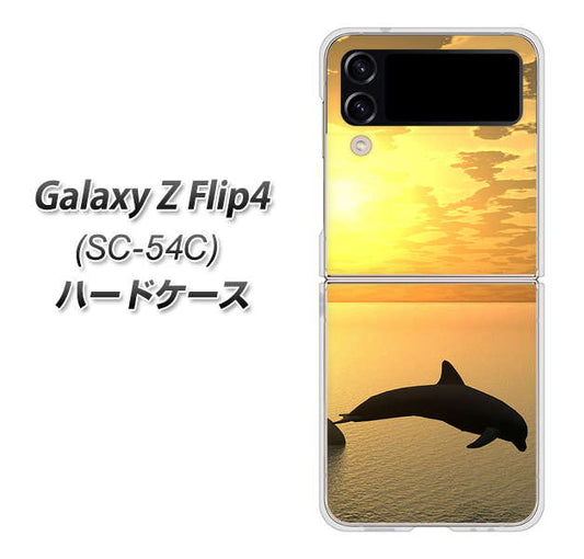 Galaxy Z Flip4 SC-54C docomo 高画質仕上げ 背面印刷 ハードケース【VA845 夕暮れのドルフィン】