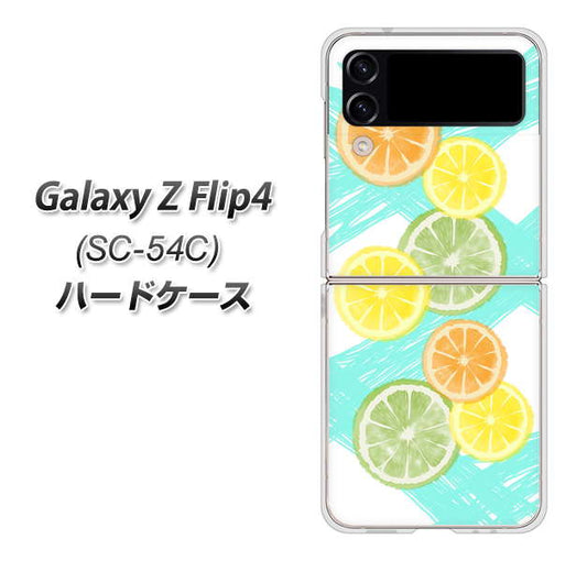 Galaxy Z Flip4 SC-54C docomo 高画質仕上げ 背面印刷 ハードケース【YJ183 オレンジライム】