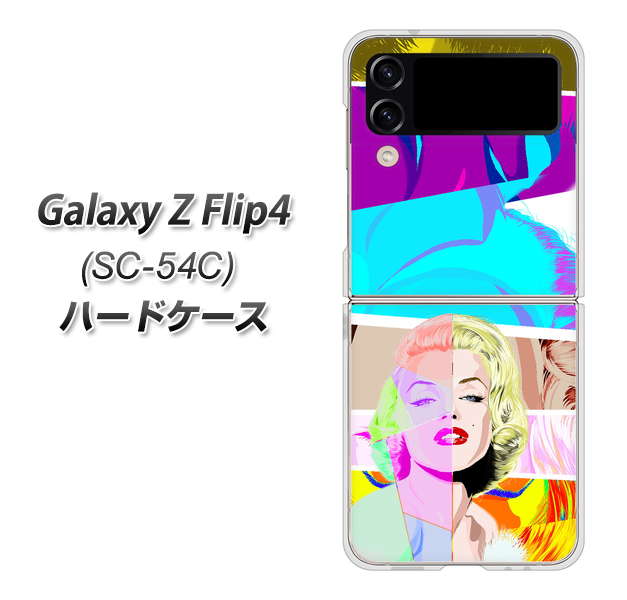 Galaxy Z Flip4 SC-54C docomo 高画質仕上げ 背面印刷 ハードケース【YJ210 マリリンモンローデザイン(C)】