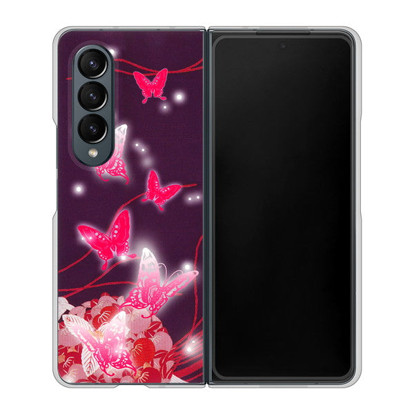 Galaxy Z Fold4 SC-55C docomo 高画質仕上げ 背面印刷 ハードケース【251 紅の蝶】