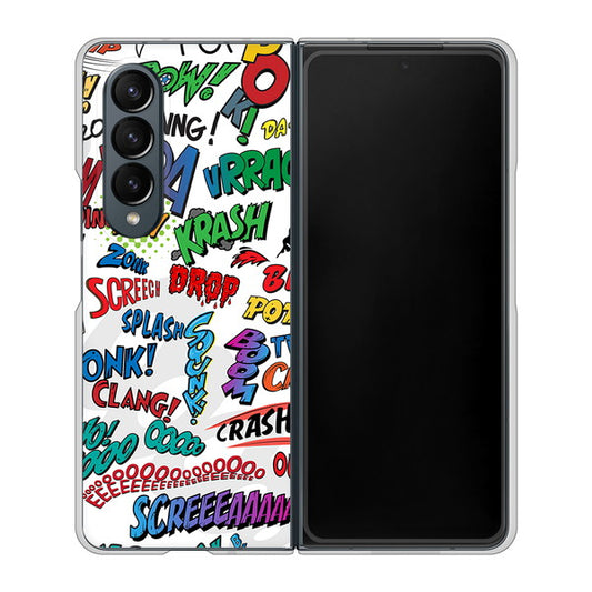 Galaxy Z Fold4 SC-55C docomo 高画質仕上げ 背面印刷 ハードケース【271 アメリカン キャッチコピー】