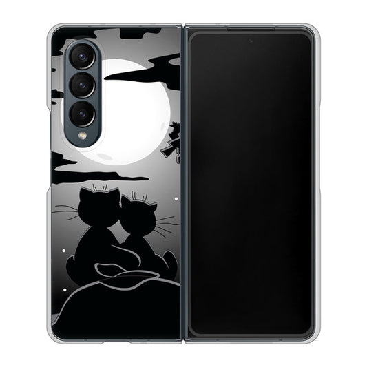 Galaxy Z Fold4 SC-55C docomo 高画質仕上げ 背面印刷 ハードケース【342 月夜の二人】