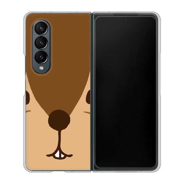 Galaxy Z Fold4 SC-55C docomo 高画質仕上げ 背面印刷 ハードケース【349 りす】