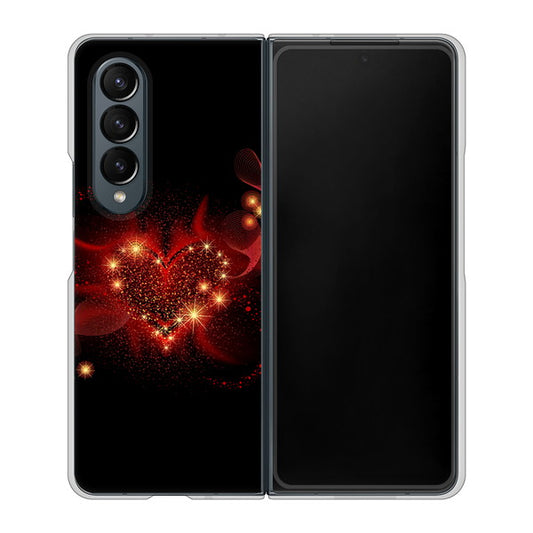 Galaxy Z Fold4 SC-55C docomo 高画質仕上げ 背面印刷 ハードケース【382 ハートの創生】