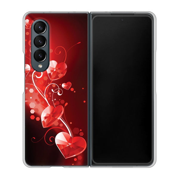 Galaxy Z Fold4 SC-55C docomo 高画質仕上げ 背面印刷 ハードケース【385 クリスタルな恋】