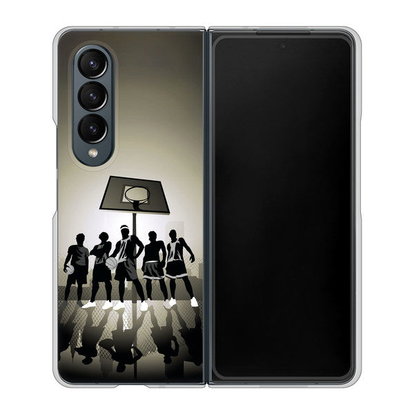 Galaxy Z Fold4 SC-55C docomo 高画質仕上げ 背面印刷 ハードケース【389 クールバスケ】