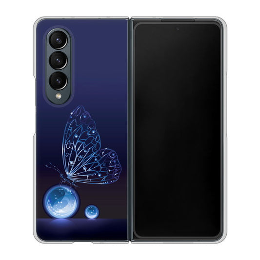 Galaxy Z Fold4 SC-55C docomo 高画質仕上げ 背面印刷 ハードケース【418 神秘の蝶】