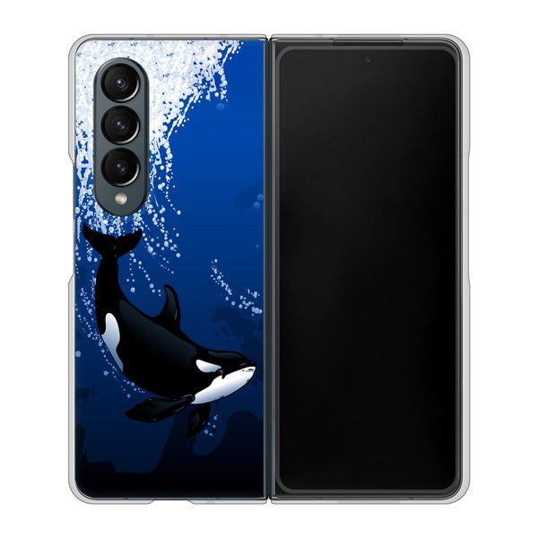 Galaxy Z Fold4 SC-55C docomo 高画質仕上げ 背面印刷 ハードケース【423 シャチ】