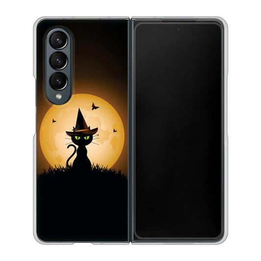 Galaxy Z Fold4 SC-55C docomo 高画質仕上げ 背面印刷 ハードケース【440 猫の魔法使い】